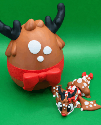 Rentierdrachen-Ei mit Figur