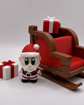 Weihnachtsmann mit Schlitten